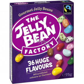 The Jelly Bean Factory 36 příchutí želé fazolky mix krabička 75 g