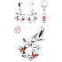Charm Sterlingové stříbro 925 Disney Minnie Mouse & Mickey Mouse líbající se, přívěsek na náramek, film