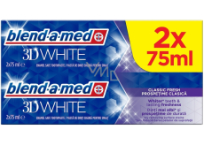 Blend-a-med 3D White Classic Fresh bělicí zubní pasta 2 x 75 ml, duopack