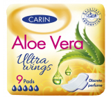 Carin Ultra Wings Aloe Vera intimní vložky s křidélky 9 kusů