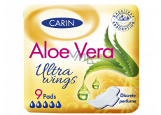 Carin Ultra Wings Aloe Vera intimní vložky s křidélky 9 kusů