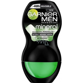 Garnier Men Mineral Invisible kuličkový deodorant roll-on pro muže 50 ml