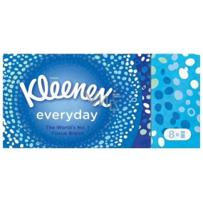 Kleenex Everyday hygienické kapesníky 2 vrstvé 8 x 9 kusů