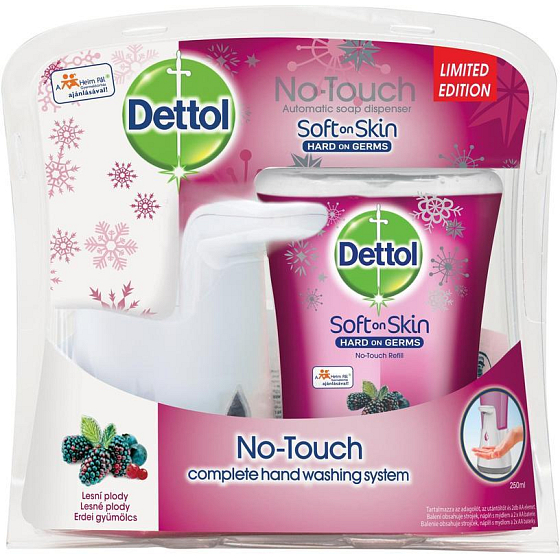 Dettol Lesní plody bezdotykový dávkovač mýdla a náplň s mýdlem 250 ml