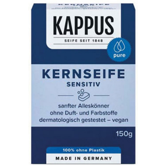Kappus Kernseife Sensitive přírodní mýdlo na tělo i vlasy 150 g