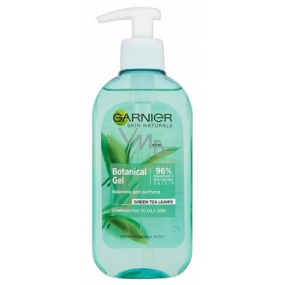 Garnier Skin Naturals Botanical Gel Green Tea Leaves čisticí gel pro smíšenou až mastnou pleť 200 ml