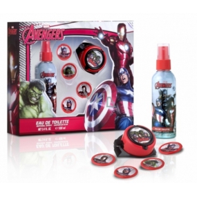 Marvel Avengers tělový deodorant sprej pro děti 100 ml + raketomet se 4 disky, kosmetická sada