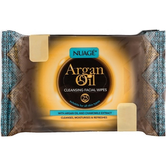 Nuagé Skin Argan Oil vlhčené odličovací ubrousky 25 kusů