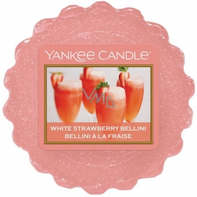 Yankee Candle White Strawberry Bellini - Bílý jahodový koktejl vonný vosk do aromalampy 22 g