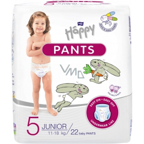 Bella Happy Pants 5 Junior 11-18 kg natahovací plenkové kalhotky pro děti 22 kusů + pexeso