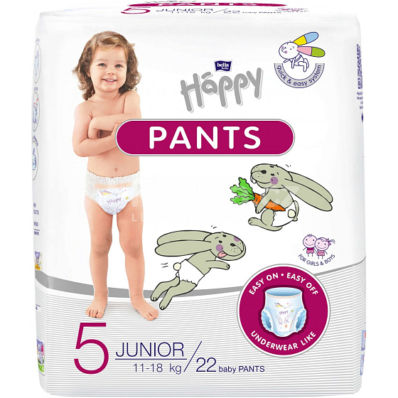 Bella Happy Pants 5 Junior 11-18 kg natahovací plenkové kalhotky pro děti 22 kusů + pexeso