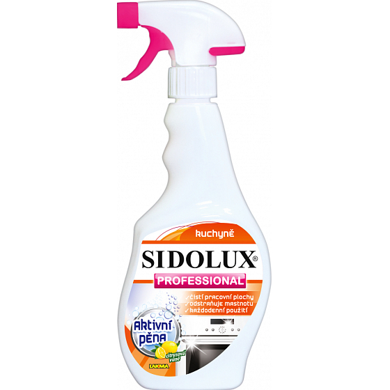 Sidolux Professional Kuchyně čistič s aktivní pěnou rozprašovač 500 ml