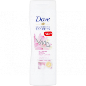 Dove Nourishing Secrets Glowing Ritual tělové mléko s extraktem z lotosového květu a rýžovou vodou 400 ml