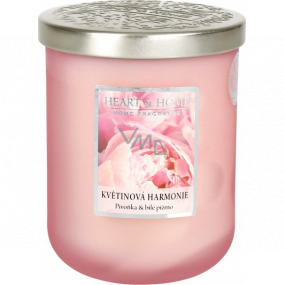 Heart & Home Květinová harmonie Sojová vonná svíčka velká hoří až 70 hodin 340 g
