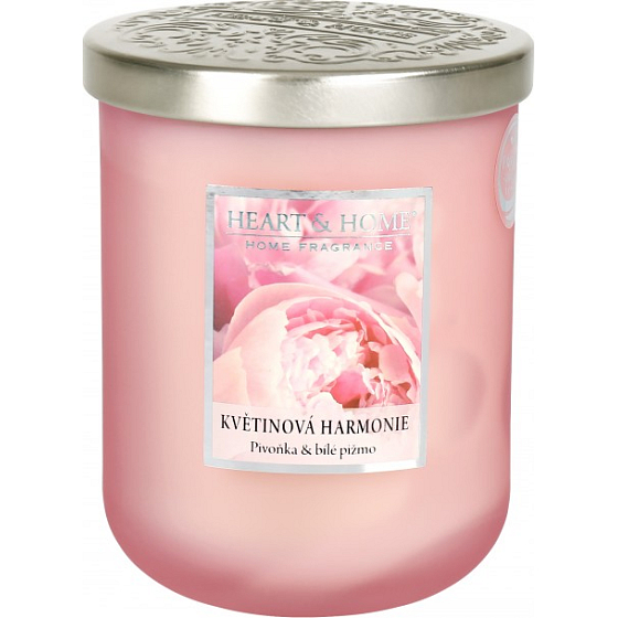 Heart & Home Květinová harmonie Sojová vonná svíčka velká hoří až 70 hodin 340 g