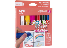 Apli Color Sticks Window barvy na sklo mix barev 6 x 6 kusů, sada