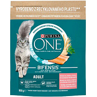 Purina One Adult granule pro kočky s lososem a celozrnými obilovinami, 800 g