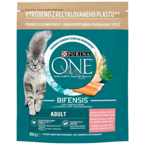 Purina One Adult granule pro kočky s lososem a celozrnými obilovinami 800 g