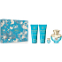 Versace Dylan Turquoise Pour Femme toaletní voda 100 ml + tělový gel 100 ml + sprchový gel 100 ml + toaletní voda miniatura 5 ml, dárková sada pro ženy