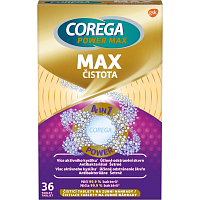 Corega Power Max Max Čistota tablety na čištění zubních náhrad, 36 ks