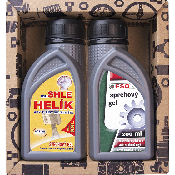 Bohemia Gifts Helík sprchový gel 200 ml + Eso sprchový gel pro opravdové muže 200 ml, kosmetická sada