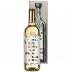 Bohemia Gifts Chardonnay Pro babičku bílé dárkové víno 750 ml