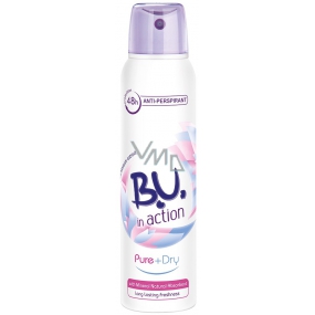 B.U. In Action Pure + Dry antiperspirant deodorant sprej pro ženy 150 ml
