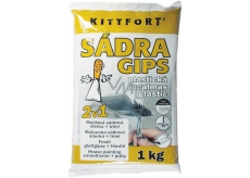 Kittfort Sádra Gips plastická 2v1 malířská sádrová stěrka + tmel 1 kg