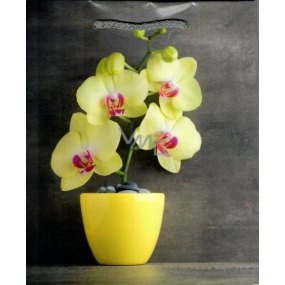 Nekupto Dárková papírová taška 18,5 x 23 x 10 cm Orchidej 1681 02 KFM