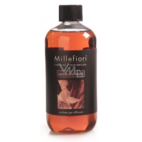 Millefiori Milano Natural Vanilla & Wood - Vanilka a Dřevo Náplň difuzéru pro vonná stébla 500 ml