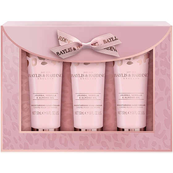 Baylis & Harding Jojoba, Vanilka a Mandlový olej krém na ruce 3 x 50 ml, kosmetická sada