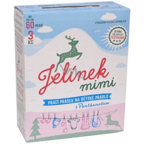 Jelen Jelínek Mimi s panthenolem prací prášek na dětské prádlo box 60 dávek 3 kg