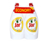 Jar Lemon Prostředek na ruční mytí nádobí Duopack + houbička 2 x 650 ml