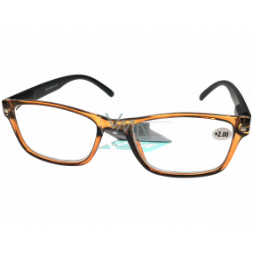 Berkeley Čtecí dioptrické brýle +1,5 plast průhledné hnědé, černé stranice 1 kus MC2166