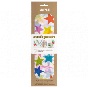 Apli Cut & Patch papír na ubrouskovou techniku Hvězdy barevné 30 x 50 cm 3 kusy
