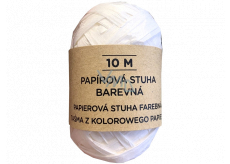 Albi Raffia přírodní papírová stuha Bílá 10 m