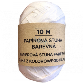 Albi Raffia přírodní papírová stuha Bílá 10 m