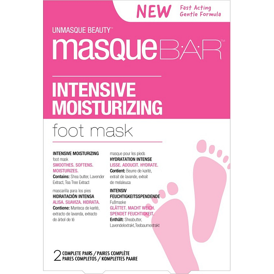 MasqueBar Intense Moisturizing Foot Mask intenzivní hydratační maska na chodidla 2 páry