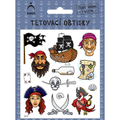 Arch Tetovací obtisky s atestem pro děti 02 Piráti 14 x 11 cm