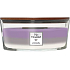 WoodWick Trilogy Amethyst Sky - Ametystové nebe vonná svíčka s dřevěným širokým knotem a víčkem sklo loď 453 g