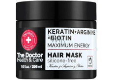 The Doctor Health & Care Keratin + Arginine + Bioton Maximum Energy keratinová maska pro slabé a mastné vlasy 295 ml