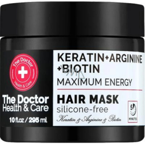 The Doctor Health & Care Keratin + Arginine + Bioton Maximum Energy keratinová maska pro slabé a mastné vlasy 295 ml