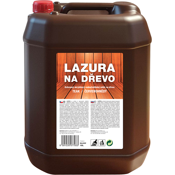 Lazura na dřevo, teak, 10 l
