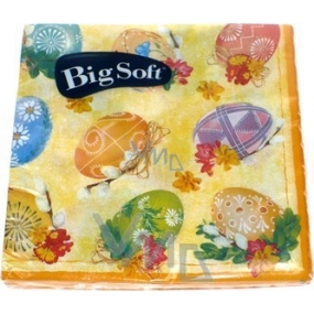 Big Soft Papírové ubrousky 2 vrstvé 33 x 33 cm 20 kusů Velikonoční žluté vajíčka