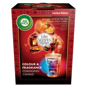 Air Wick Multicolor Life Scents Svařené víno u krbu vonná svíčka 140 g