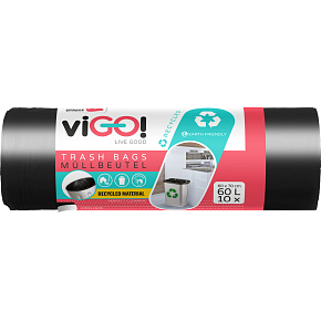 viGO pytle na odpad, 24 µ, 60 × 70 cm, 60 l, 10 ks viGO pytle na odpad, 24 µ, 60 × 70 cm, 60 l, 10 ks