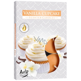 Bispol Aura Vanilla Cupcake - Vanilkový košíček vonné čajové svíčky 6 kusů