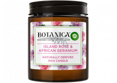 Air Wick Botanica Exotická růže a africká pelargónie vonná svíčka sklo, doba hoření až 40 hodin 205 g
