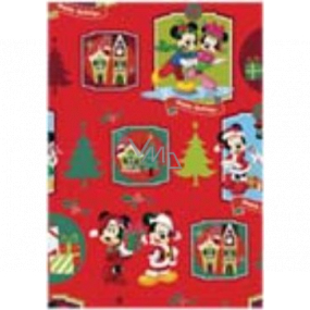 Ditipo Dárkový balicí papír 70 x 200 cm Vánoční Disney Mickey, Minnie červený