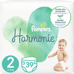 Pampers Harmonie velikost 2, 4 - 8 kg plenkové kalhotky 39 kusů